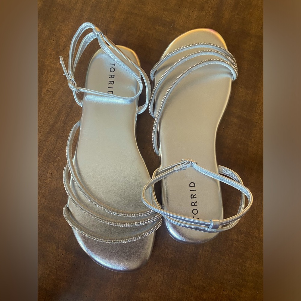 Silver Rhinestones/ Silver Sandals